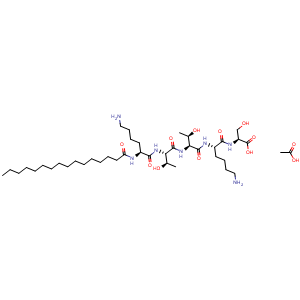 Chemical structure of Matrixyl Acetate , AChemBlock Y227100