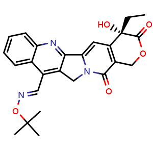 Chemical structure of Gimatecan , CAS 292618-32-7, AChemBlock Y227108