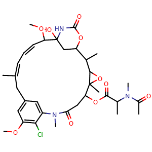 Chemical structure of Maytansine , CAS 35846-53-8, AChemBlock Y227112