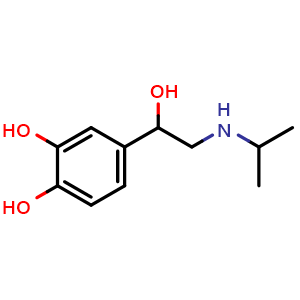 Chemical structure of Isoproterenol , CAS 7683-59-2, AChemBlock Y227118