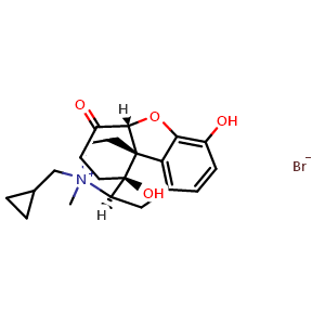 Chemical structure of Methylnaltrexone bromide , CAS 73232-52-7, AChemBlock Y227119