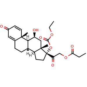 Chemical structure of Prednicarbate , CAS 73771-04-7, AChemBlock Y227123