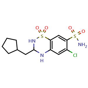 Chemical structure of Cyclopenthiazide , CAS 742-20-1, AChemBlock Y227126