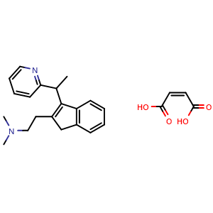Chemical structure of Dimethindene maleate , CAS 3614-69-5, AChemBlock Y227127