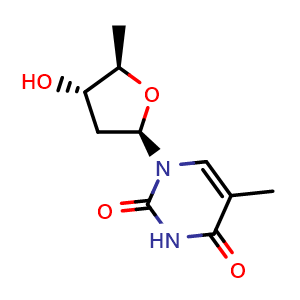 Chemical structure of 5-deoxy Thymidine , CAS 3458-14-8, AChemBlock Y227144