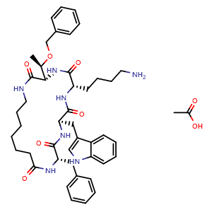 Chemical structure of Cyclosomatostatin Acetate , AChemBlock Y227145