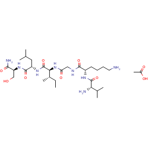 Chemical structure of VKGILS-NH2 Acetate , AChemBlock Y227168