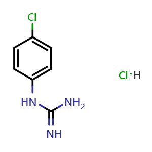 Chemical structure of 4-Chlorophenylguanidine hydrochloride , CAS 14279-91-5, AChemBlock Y227170
