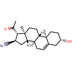 Chemical structure of Pregnenolone Carbonitrile , CAS 1434-54-4, AChemBlock Y227194