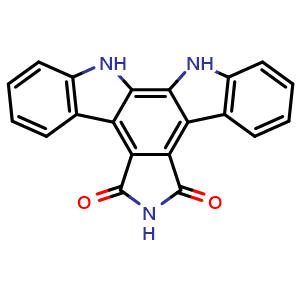 Chemical structure of Arcyriaflavin A , CAS 118458-54-1, AChemBlock Y227200