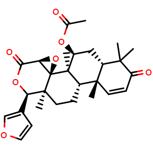 Chemical structure of Gedunin , CAS 2753-30-2, AChemBlock Y227205