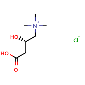 Chemical structure of D-Carnitine hydrochloride , CAS 10017-44-4, AChemBlock Y227223