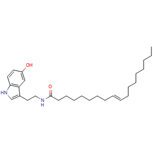 Chemical structure of Oleoyl Serotonin , CAS 1002100-44-8, AChemBlock Y227237
