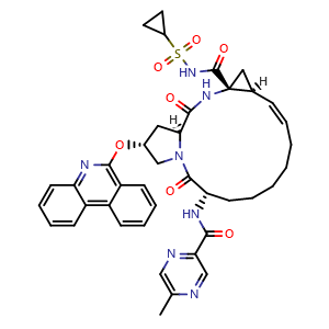 Chemical structure of Paritaprevir , CAS 1216941-48-8, AChemBlock Y227275