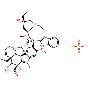 Chemical structure of Vindesine sulfate , CAS 59917-39-4, AChemBlock Y227287