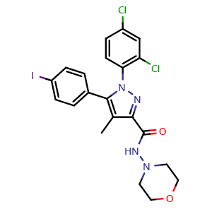 Chemical structure of AM281 , CAS 202463-68-1, AChemBlock Y227309