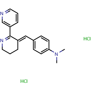 Chemical structure of DMAB-anabaseine dihydrochloride , CAS 154149-38-9, AChemBlock Y227322
