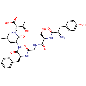 Chemical structure of (D-Ser2)-Leu-Enkephalin-Thr , AChemBlock Y227326