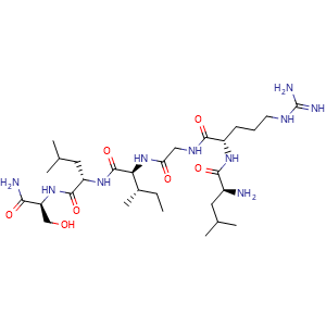 Chemical structure of LRGILS-NH2 acetate , AChemBlock Y227355