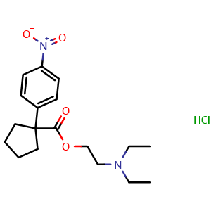 Chemical structure of Nitrocaramiphen hydrochloride , CAS 98636-73-8, AChemBlock Y227377