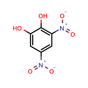 Chemical structure of 3,5-Dinitrocatechol , CAS 7659-29-2, AChemBlock Y227379
