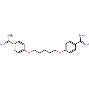 Chemical structure of Pentamidine , CAS 100-33-4, AChemBlock Y227385