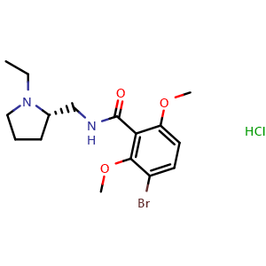 Chemical structure of Remoxipride hydrochloride , CAS 73220-03-8, AChemBlock Y227399