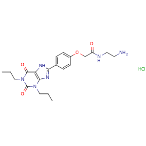 Chemical structure of Xanthine amine congener trihydrochloride , CAS 2459963-12-1, AChemBlock Y227443