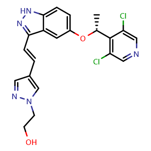 Chemical structure of LY2874455 , CAS 1254473-64-7, AChemBlock Y227451