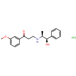 Chemical structure of Oxyfedrine L-form hydrochloride , CAS 16777-42-7, AChemBlock Y227500