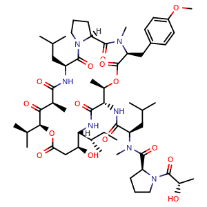 Chemical structure of Didemnin B , CAS 77327-05-0, AChemBlock Y227548