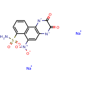 Chemical structure of NBQX Disodium , CAS 479347-86-9, AChemBlock Y227568