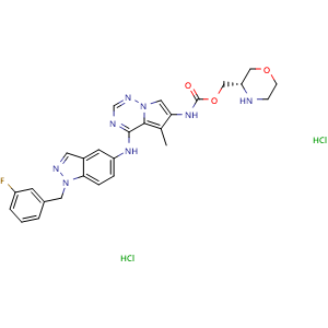 Chemical structure of BMS-599626 2 hydrochloride , CAS 1781932-33-9, AChemBlock Y227582