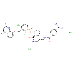 Chemical structure of Anatibant 2 hydrochloride , CAS 209788-45-4, AChemBlock Y227608