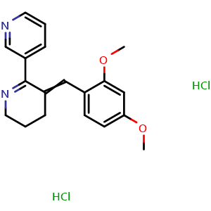 Chemical structure of GTS-21 dihydrochloride , CAS 156223-05-1, AChemBlock Y227609