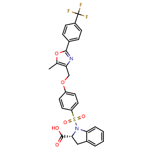 Chemical structure of Cevoglitazar , CAS 839673-52-8, AChemBlock Y227631