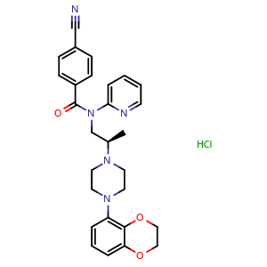 Chemical structure of Lecozotan hydrochloride , CAS 433282-68-9, AChemBlock Y227709