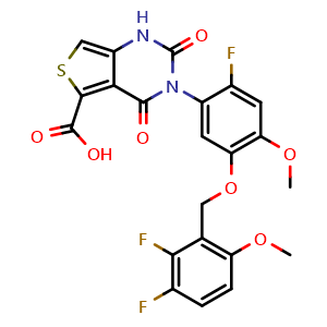 Chemical structure of Linzagolix , CAS 935283-04-8, AChemBlock Y227713