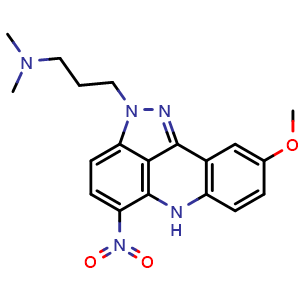 Chemical structure of Pyrazoloacridine , CAS 99009-20-8, AChemBlock Y227750