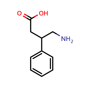 Chemical structure of Phenibut , CAS 1078-21-3, AChemBlock Y227795