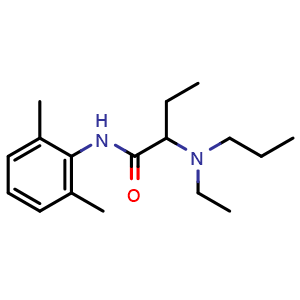 Chemical structure of Etidocaine , CAS 36637-18-0, AChemBlock Y227848