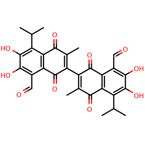 Chemical structure of Gossypolone , CAS 4547-72-2, AChemBlock Y227863