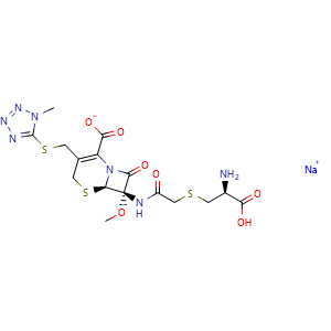 Chemical structure of (6R,7S)-Cefminox sodium heptahydrate , CAS 92636-39-0, AChemBlock Y227881
