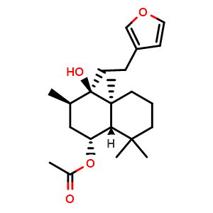 Chemical structure of Rotundifuran , CAS 50656-65-0, AChemBlock Y227931