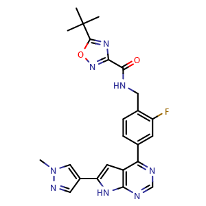 Chemical structure of BTK inhibitor 1 , CAS 2230724-66-8, AChemBlock Y227973