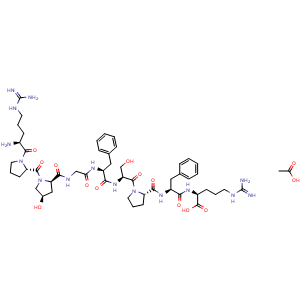 Chemical structure of (Hyp)-Bradykinin acetate , AChemBlock Y228013