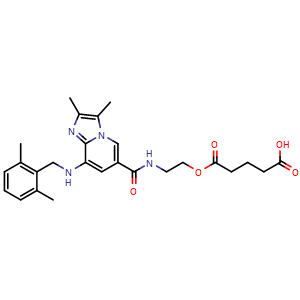 Chemical structure of Linaprazan glurate , CAS 1228559-81-6, AChemBlock Y228092
