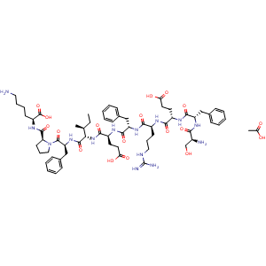 Chemical structure of Influenza HA (110-119) acetate , AChemBlock Y228100
