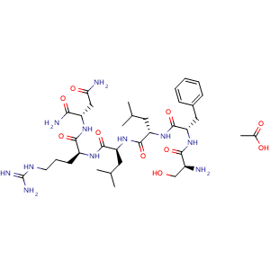 Chemical structure of TRAP-6 amide acetate , AChemBlock Y228108