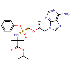 Chemical structure of Tenofovir amibufenamide , CAS 1571076-26-0, AChemBlock Y228115